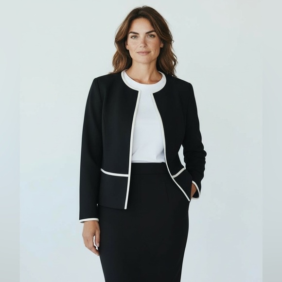 Talbots Jackets & Blazers - TALBOTS ladies jacket/cardigan, long sleeve size 12 fabric made in Italy